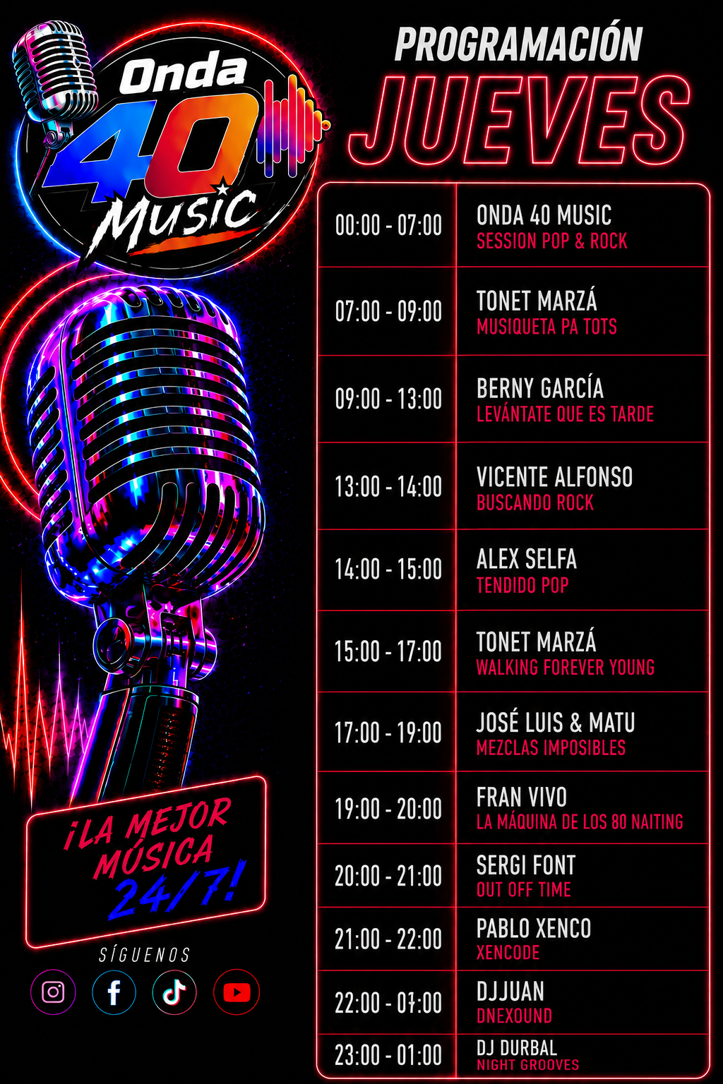 Programación Jueves