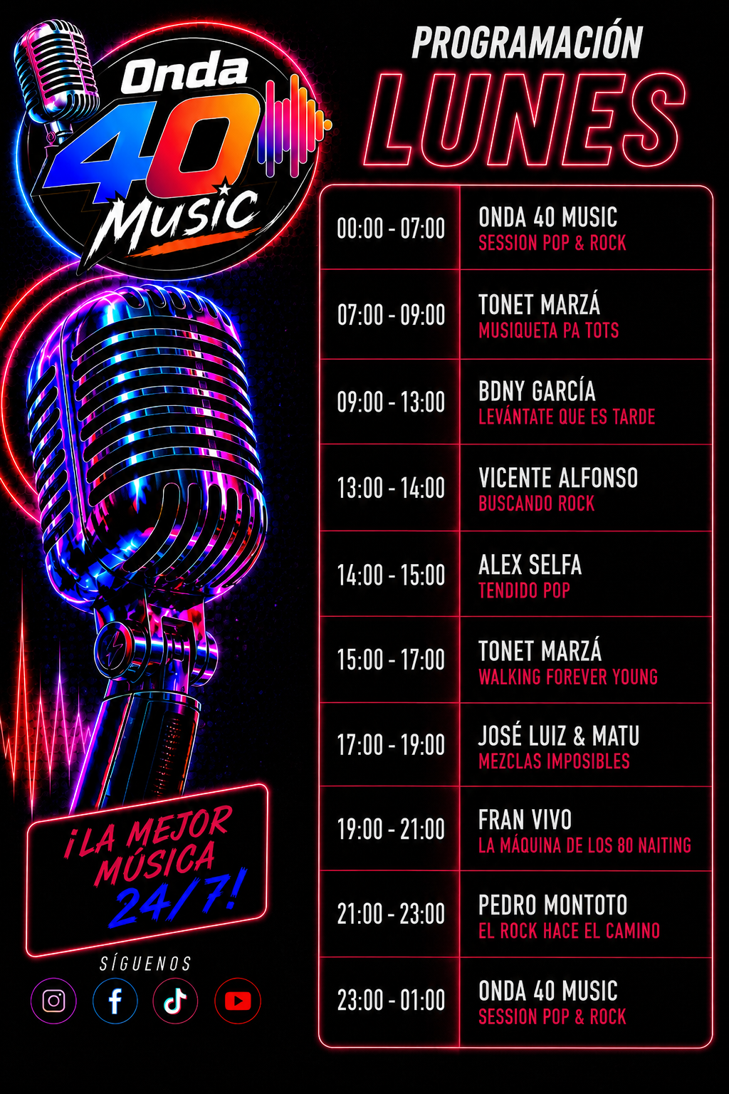 Programación Lunes