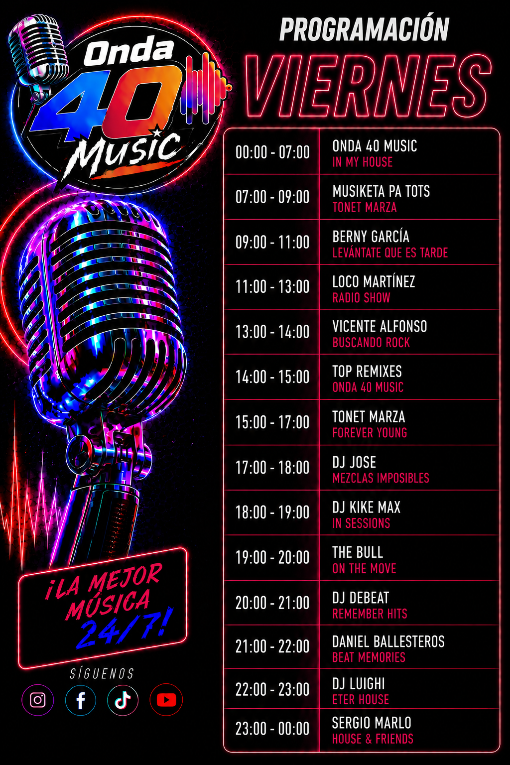 Programación Viernes